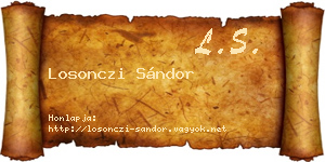 Losonczi Sándor névjegykártya