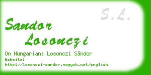 sandor losonczi business card